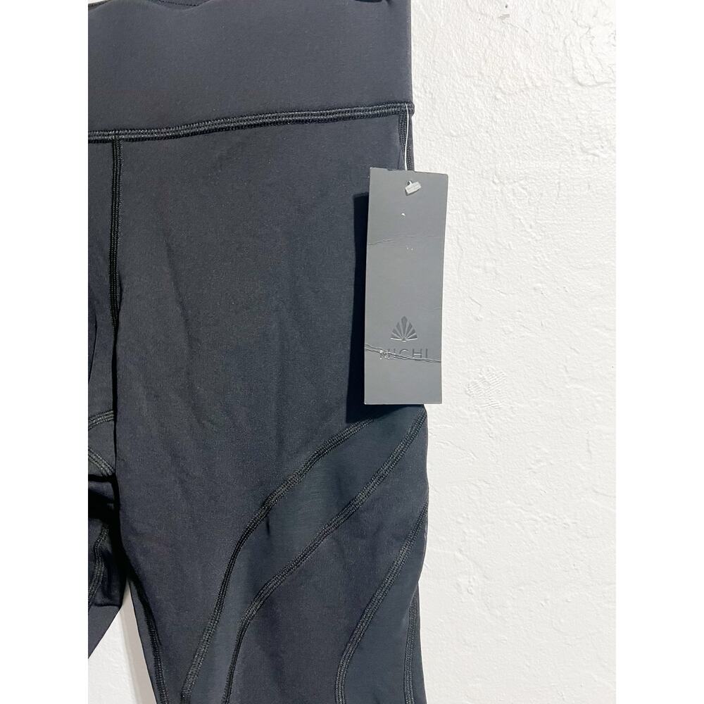 NWT MICHI Leggings Small Black Mesh Insert Cut Out Athletic Work Out - Picture 3 of 9